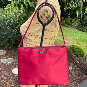 Vintage Kate Spade Cranberry Color Shoulder Bag. 8 X 11.  Pre-loved.